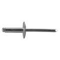 Midwest Fastener Blind Rivet, Flanged Head, 3/16 in Dia., 3/8 in L, Aluminum Body, 50 PK 53953